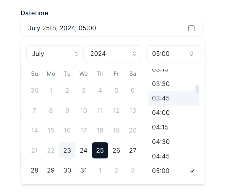 Modern Calendar Date Picker Component for Next.js