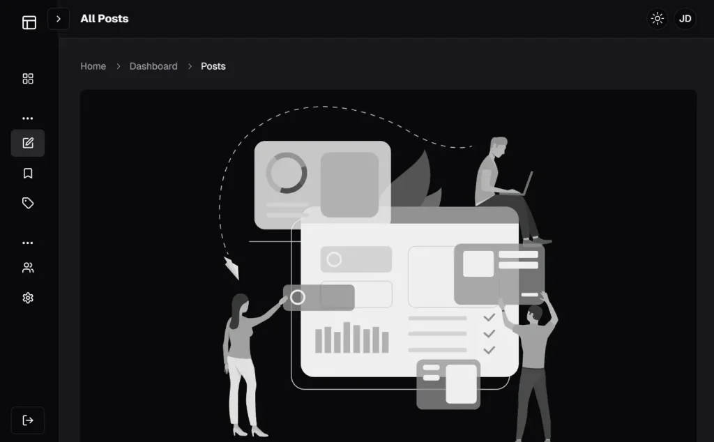 retractable-sidebar-shadcn-ui Collapsed