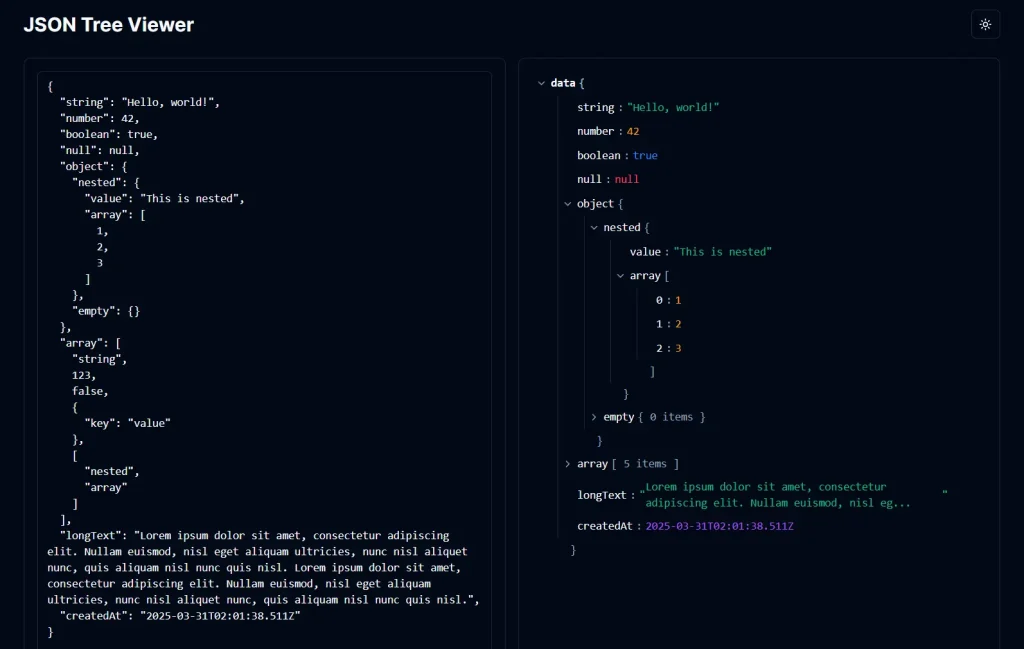 JSON Tree Viewer: Interactive JSON Data Explorer for shadcn/ui