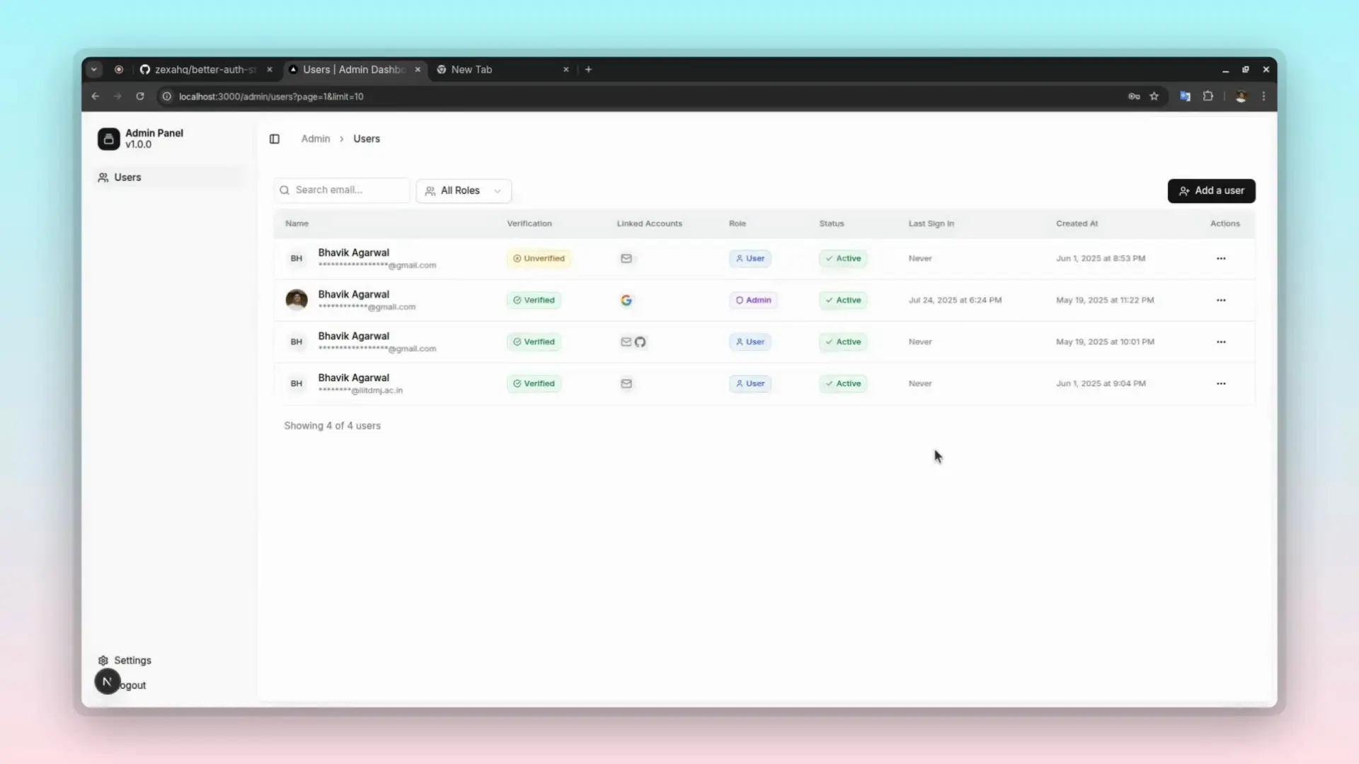 Production-Ready Next.js Auth & User Management Boilerplate