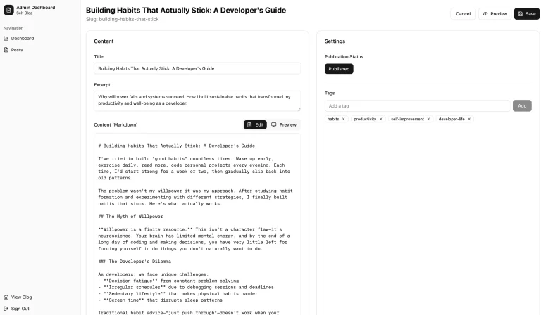 Self-Hosted Blog Platform with Next.js and MDX – Next-blog