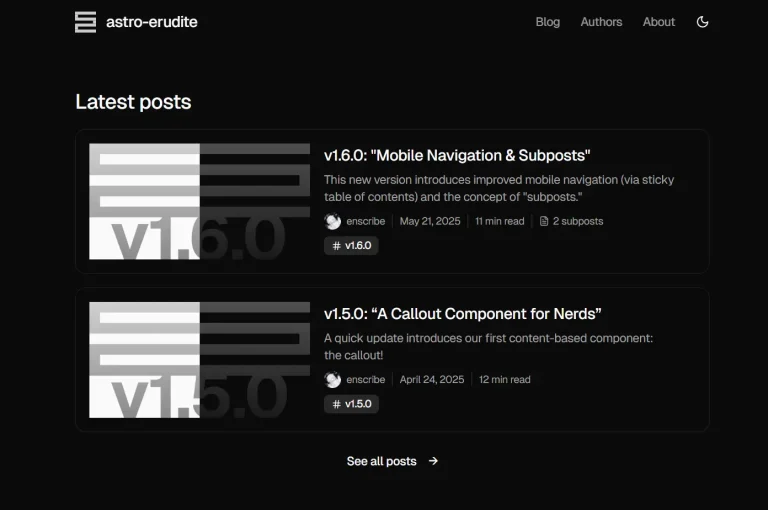 blog-template-erudite-homepage