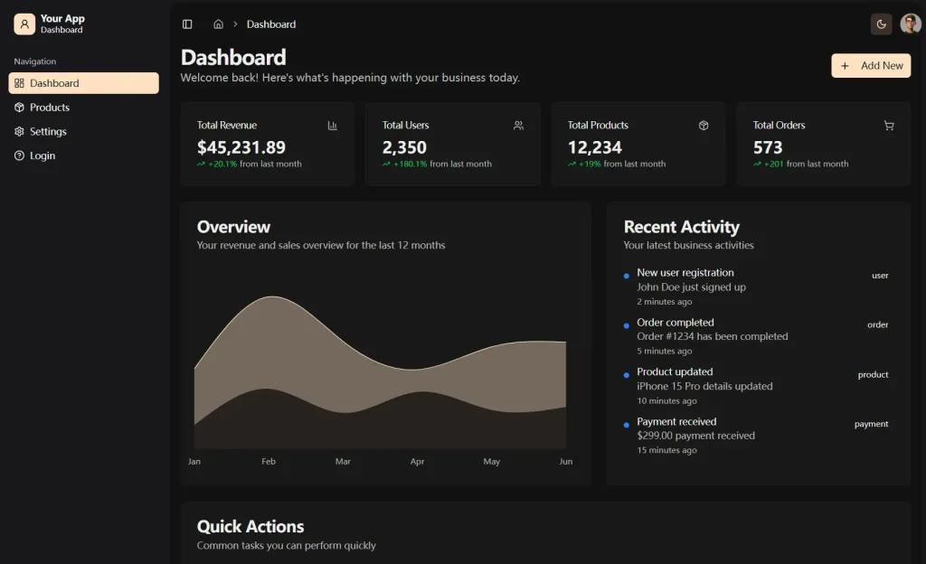 dashboard-starter-template-tanstack