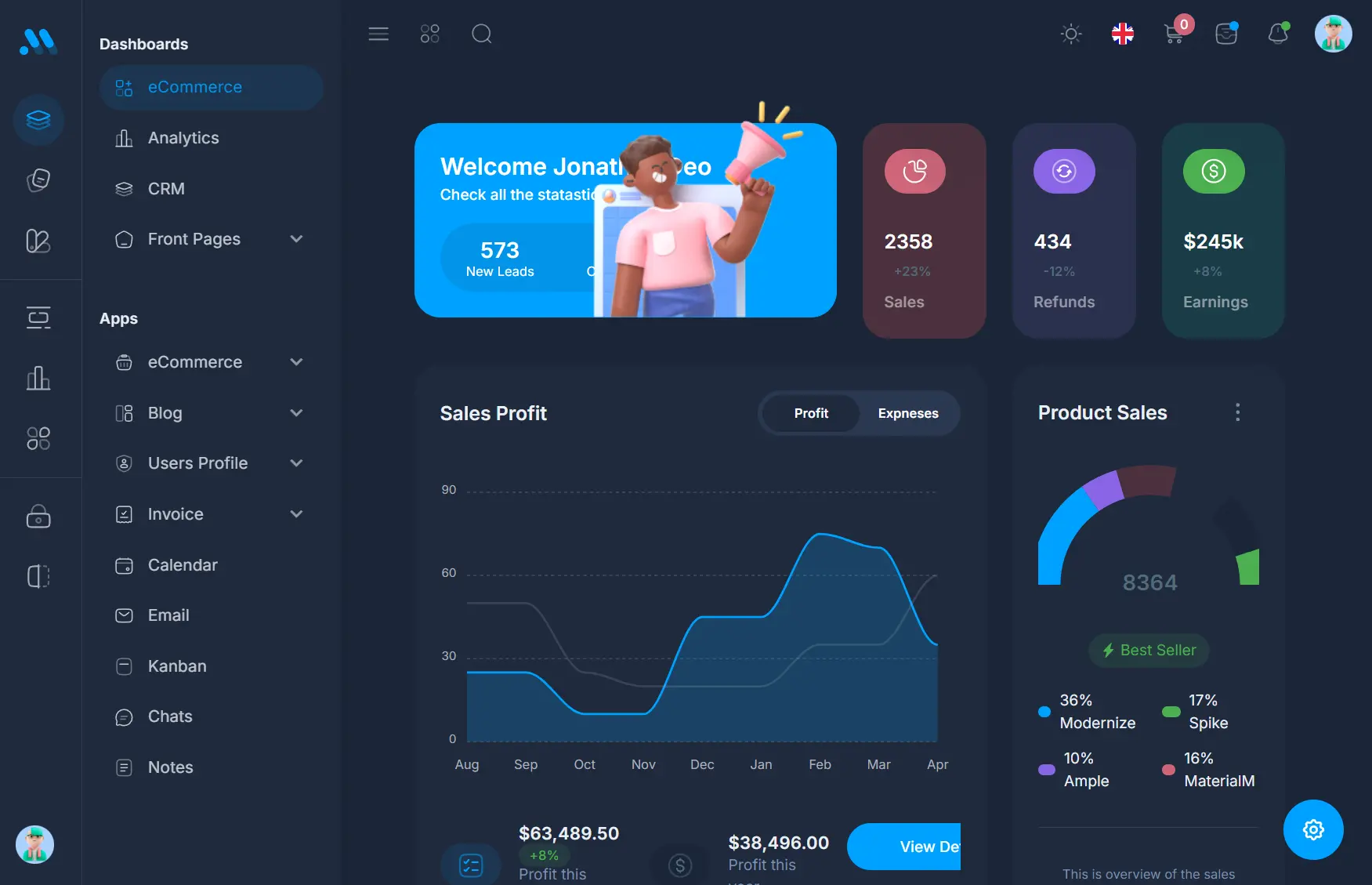 material-design-dashboard-template