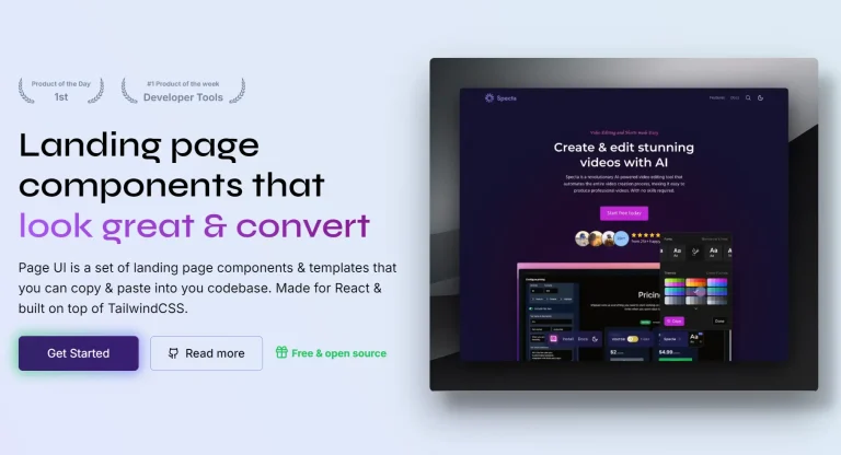 Modern Landing Page Components & Templates for Next.js