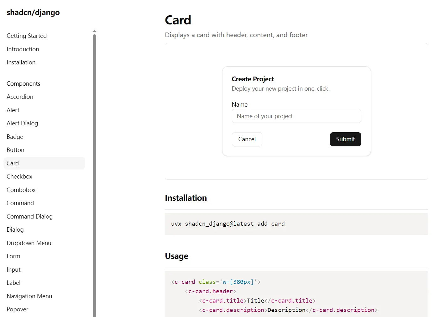 Beautiful UI Components for Django Applications