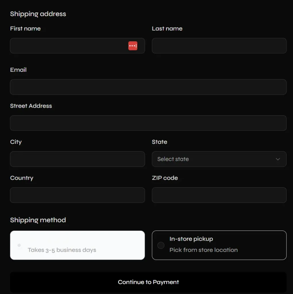 CommerCN Checkout Form 01