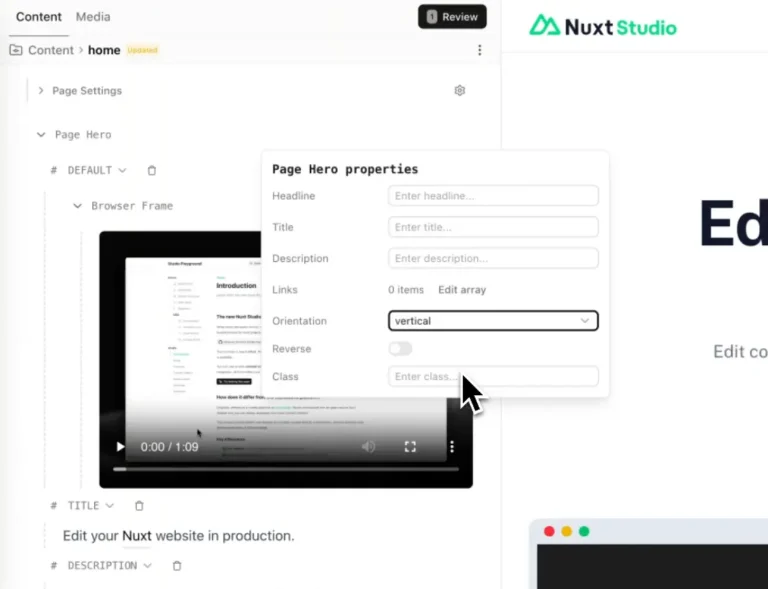 Self-Hosted Content Editing for Production Sites – Nuxt Studio