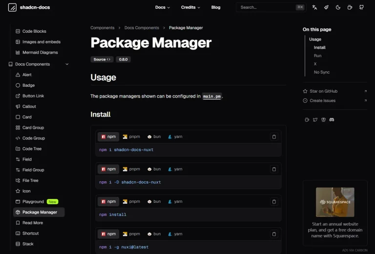 Nuxt Documentation Site Template – shadcn-docs-nuxt