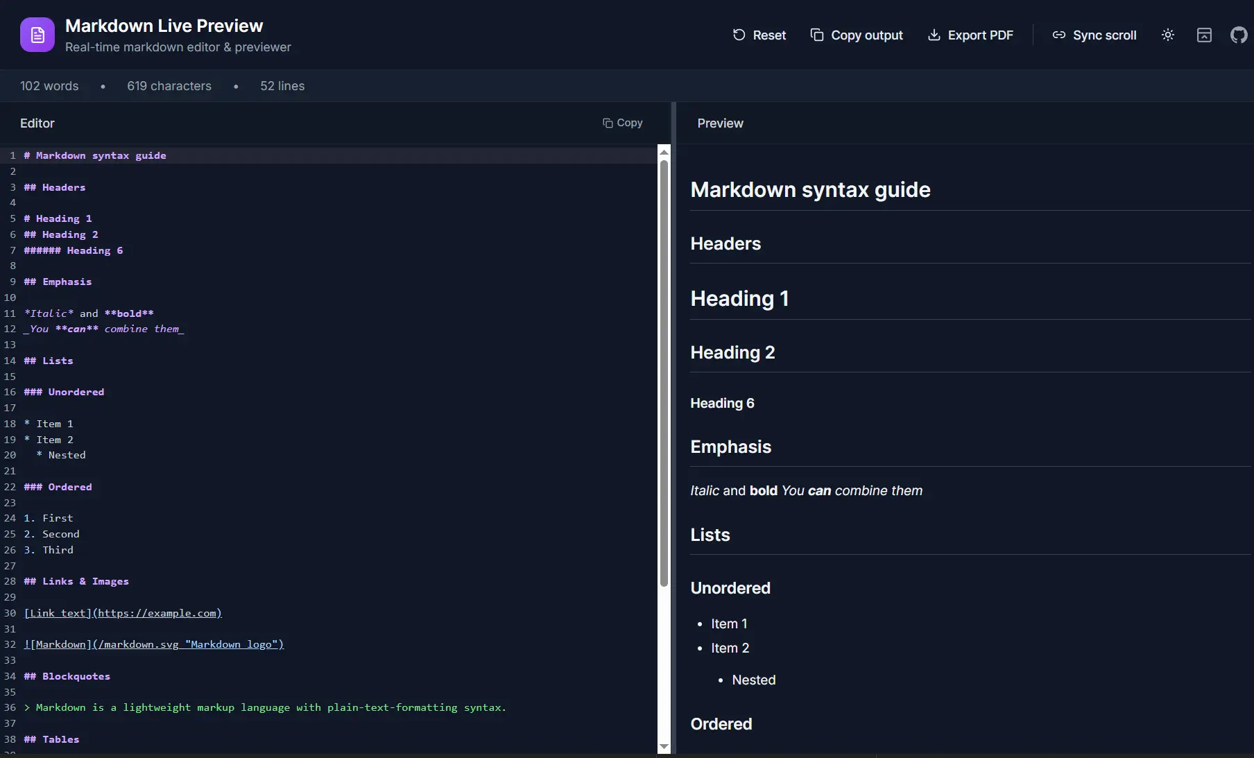 markdown-editor-live-rendering