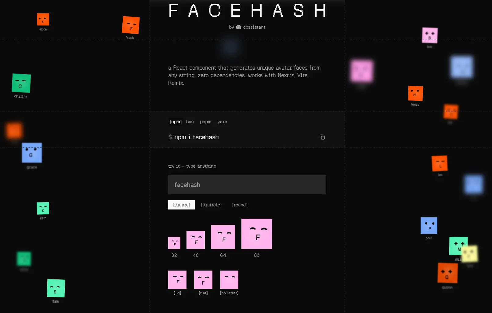 avatar-facehash