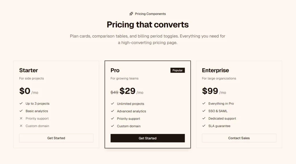 billing-ui-pricing plan