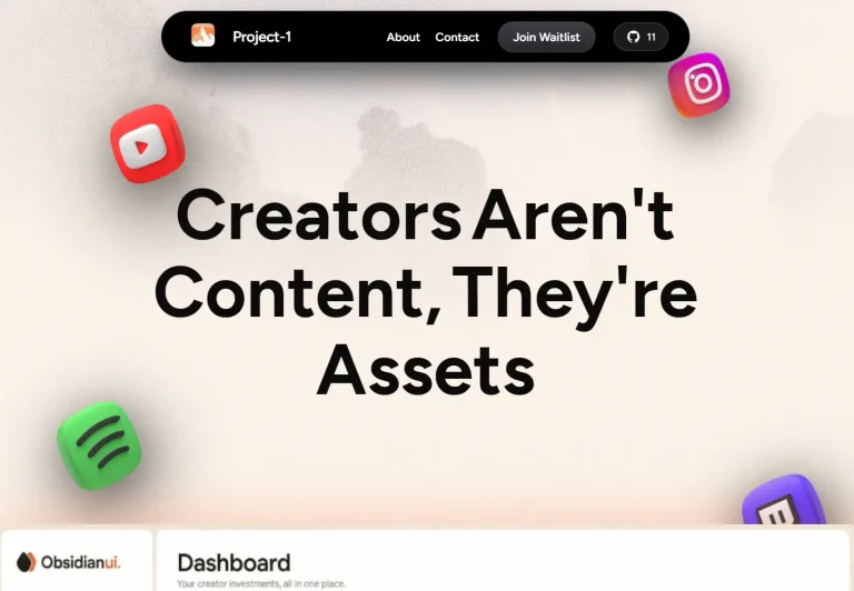 ObsidianUI: React Components & Animated UI Blocks